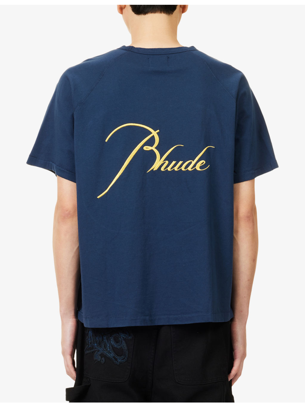 Embroidered Raglan-Sleeves Cotton-Jersey T-Shirt - 4