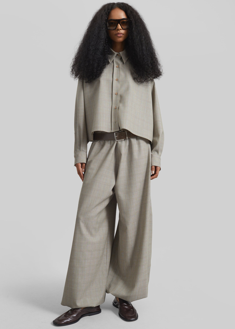 Oakdale Track Pants - Beige Glen Plaid 5