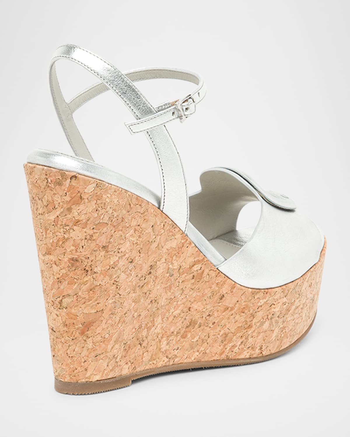 Nizza Metallic Buckle Wedge Platforms - 3