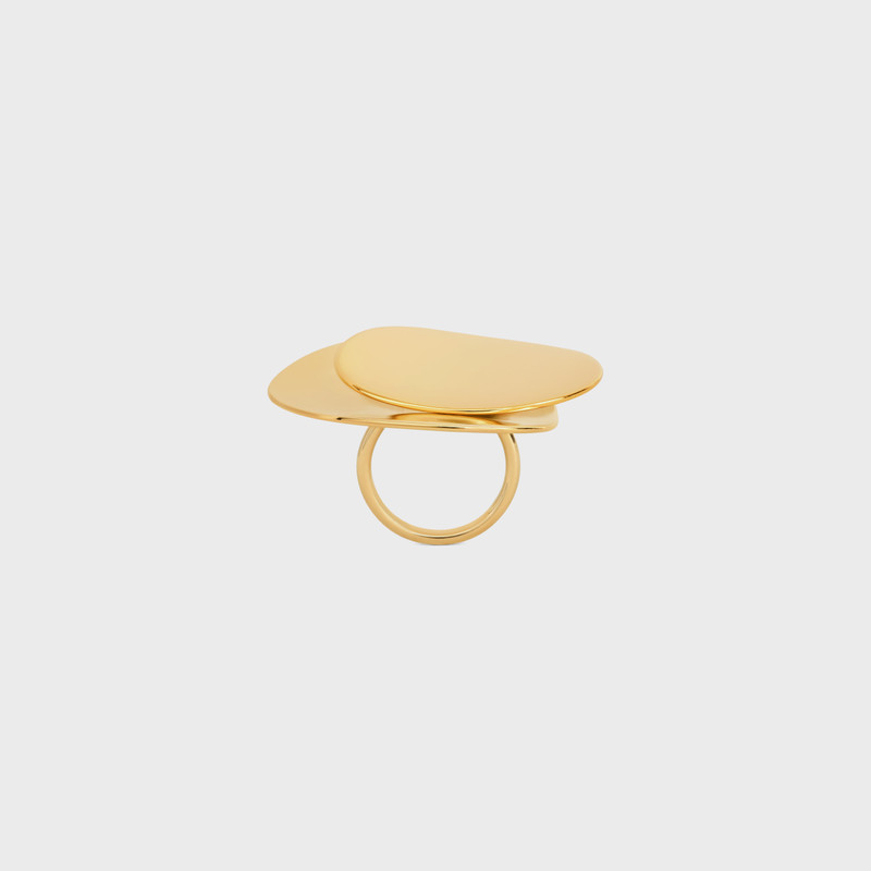 Celine Petale Ring in Brass with Gold Finish 1