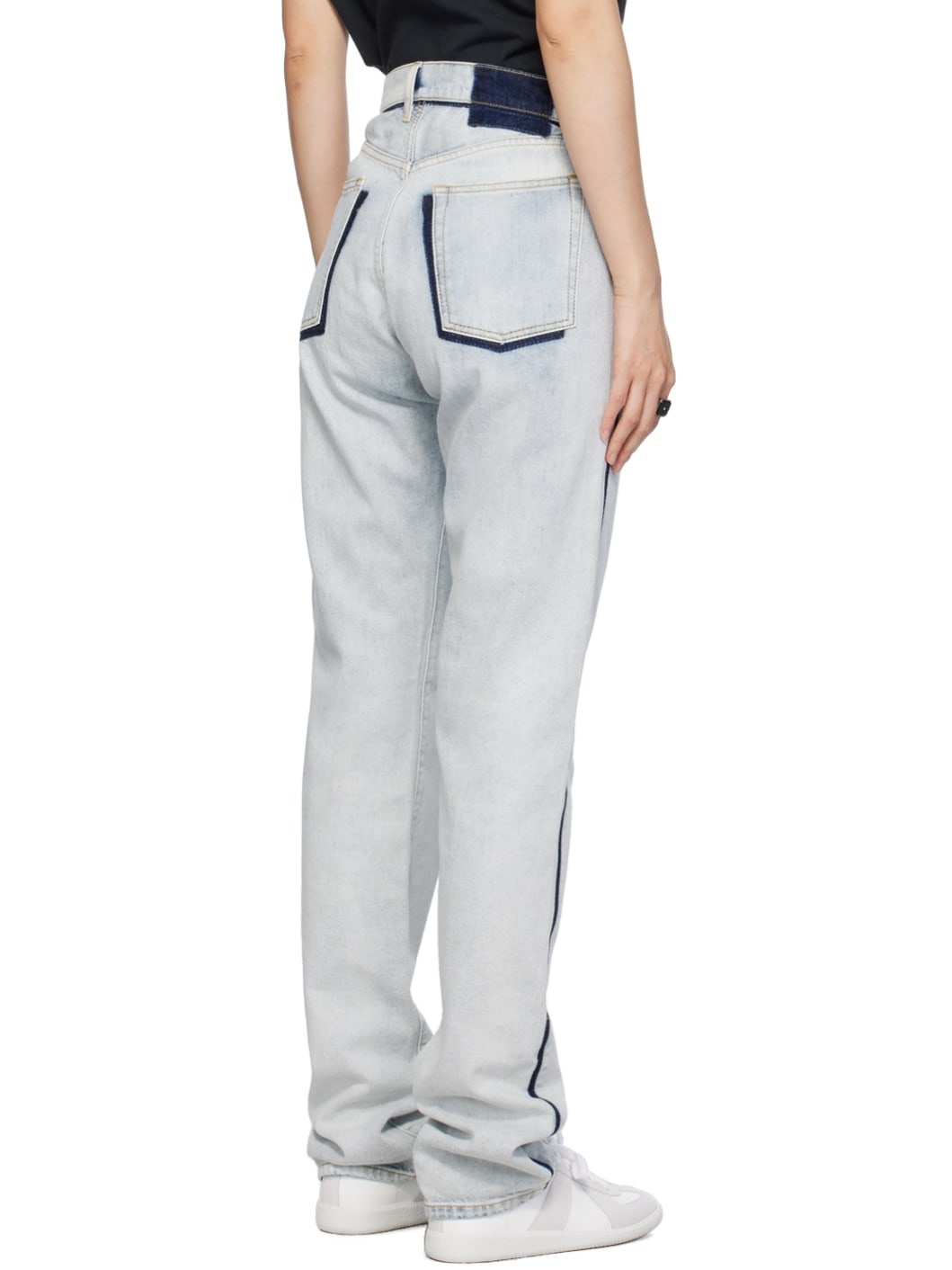 Blue Straight-Leg Jeans - 3