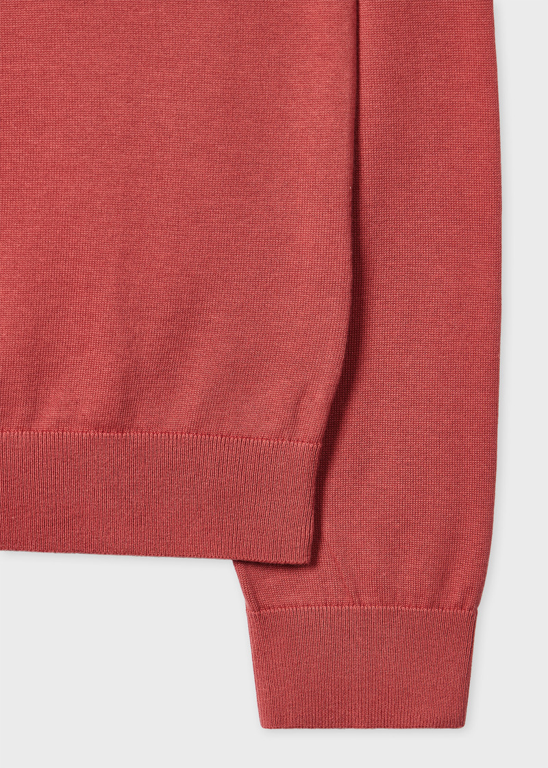 Paul Smith Salmon Pink Organic Cotton Zebra Logo Sweater outlook