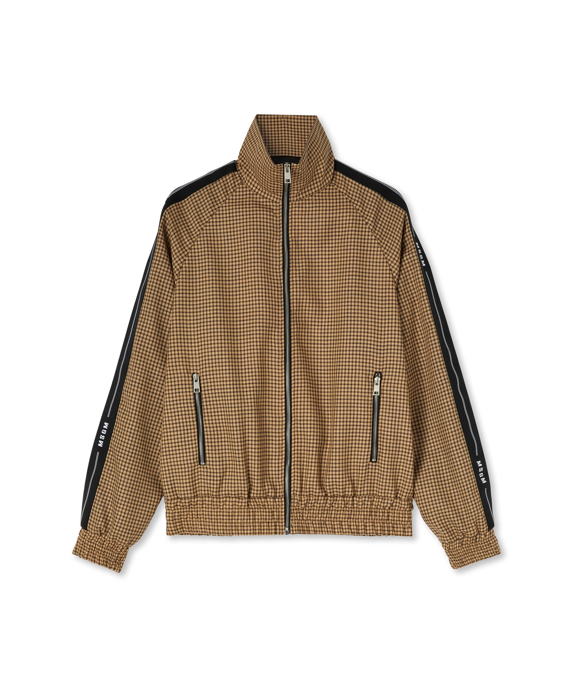 Wool bomber jacket with "Micro Check Wool" pattern - 1