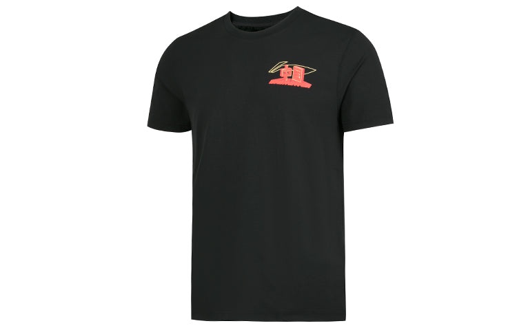 Li-Ning Badminton Graphic Quick-Drying T-shirt 'Black' AHSR569-1 - 3