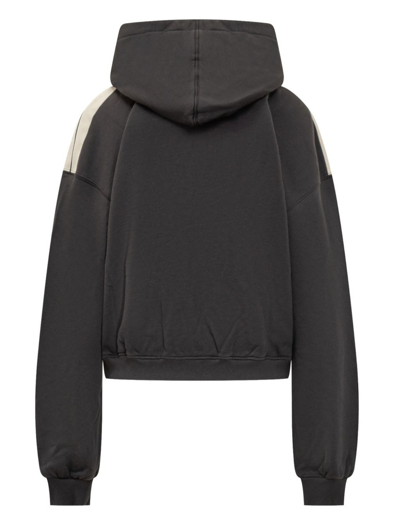 Palm Angels stripe-detail logo-print hoodie outlook
