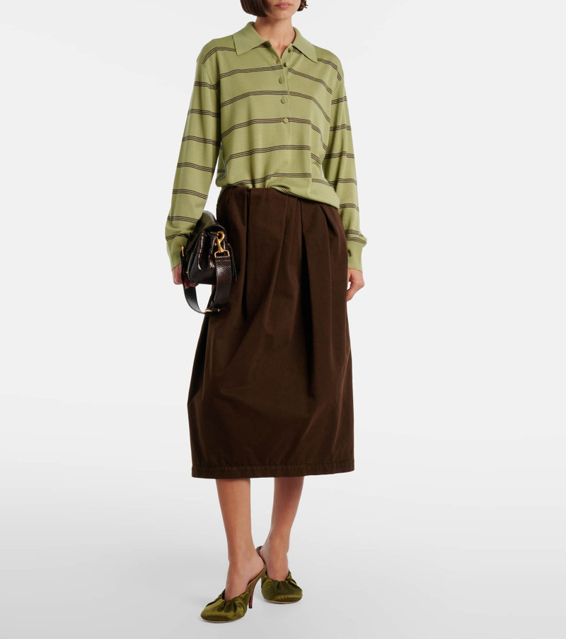 Dries Van Noten Striped wool polo sweater outlook