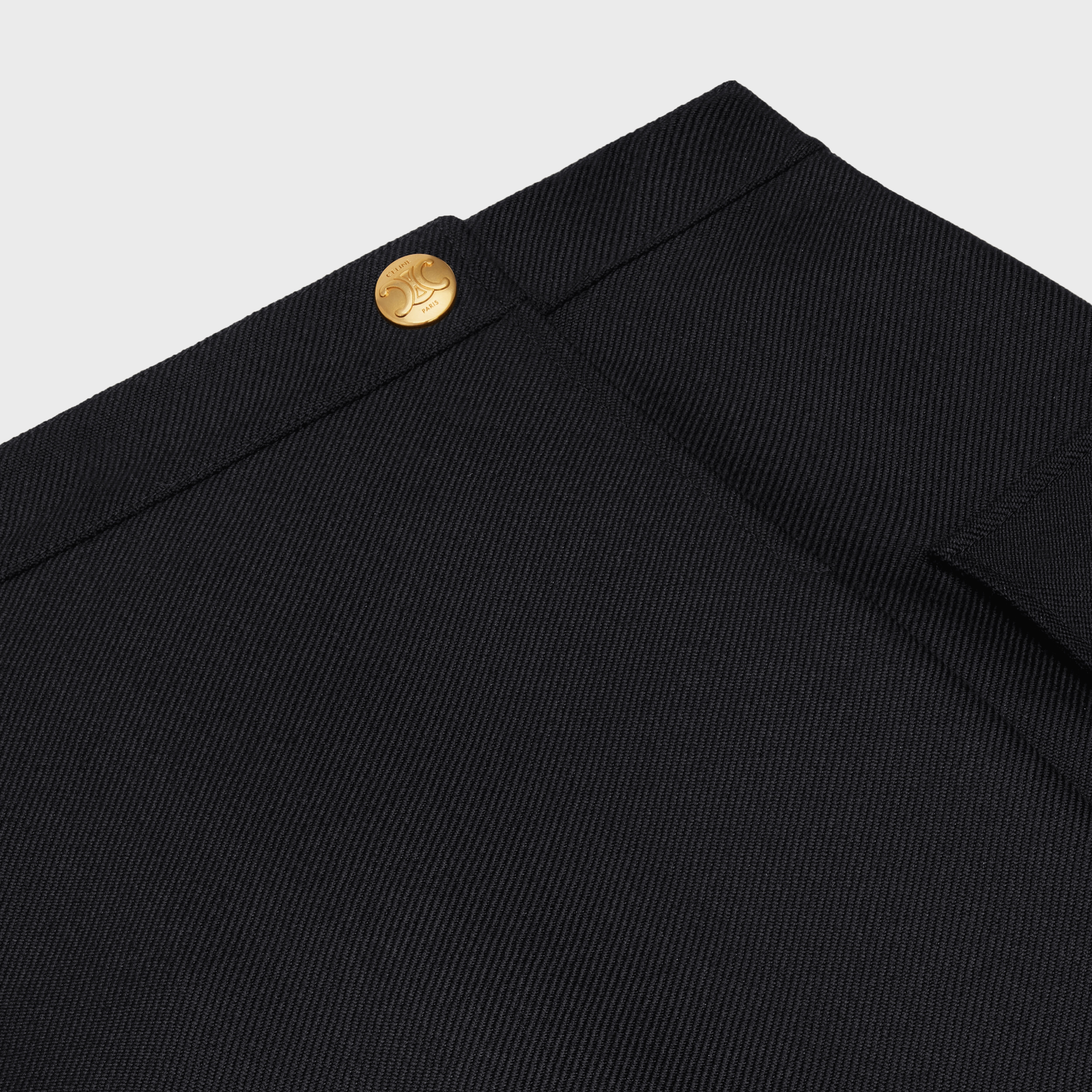 skirt with patch pockets in mohair wool - 3