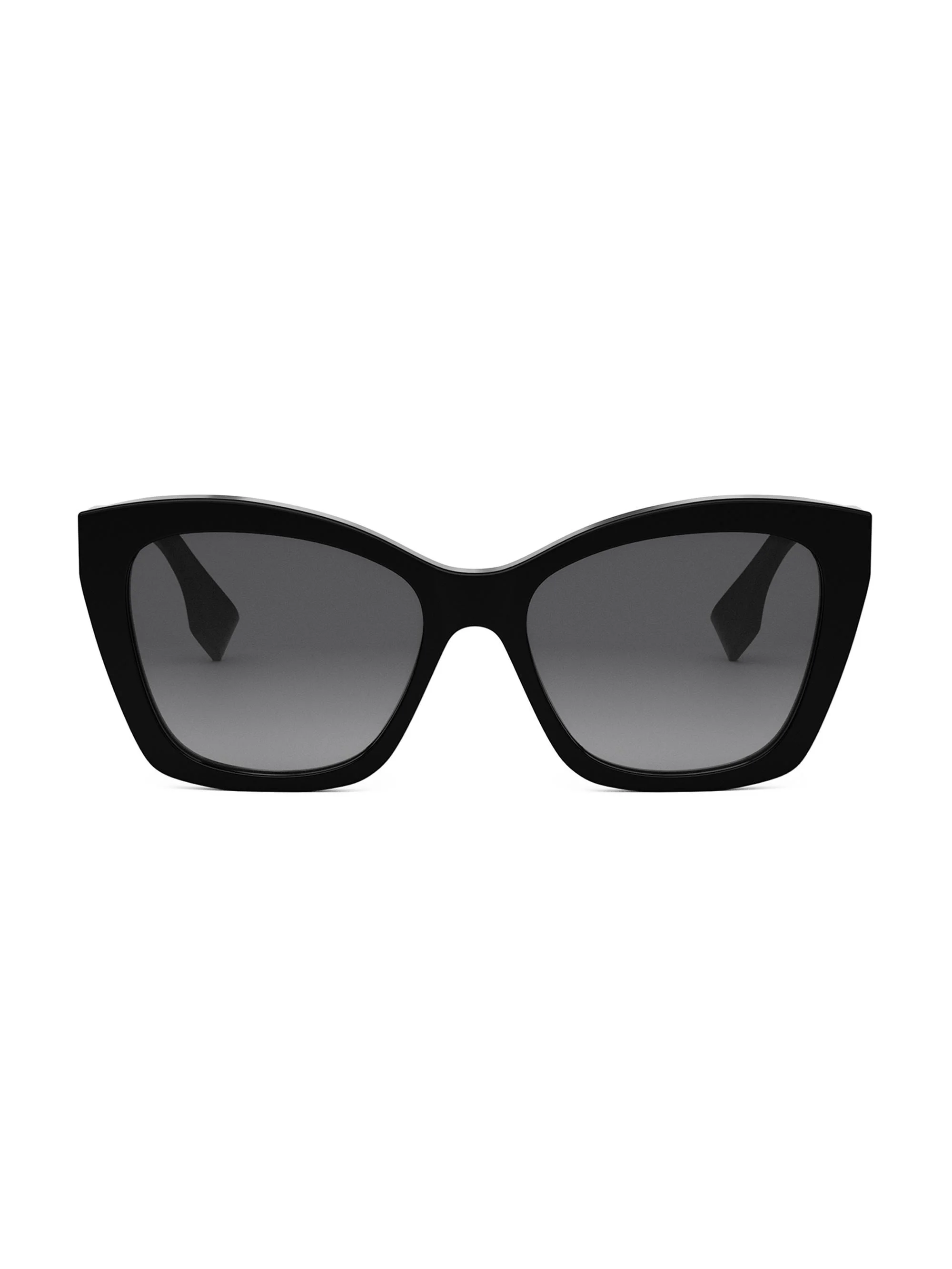 Women's Lettering 55MM Square Sunglasses - Black - 1