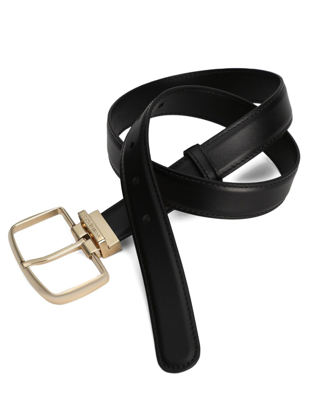 buckle leather belt - 2