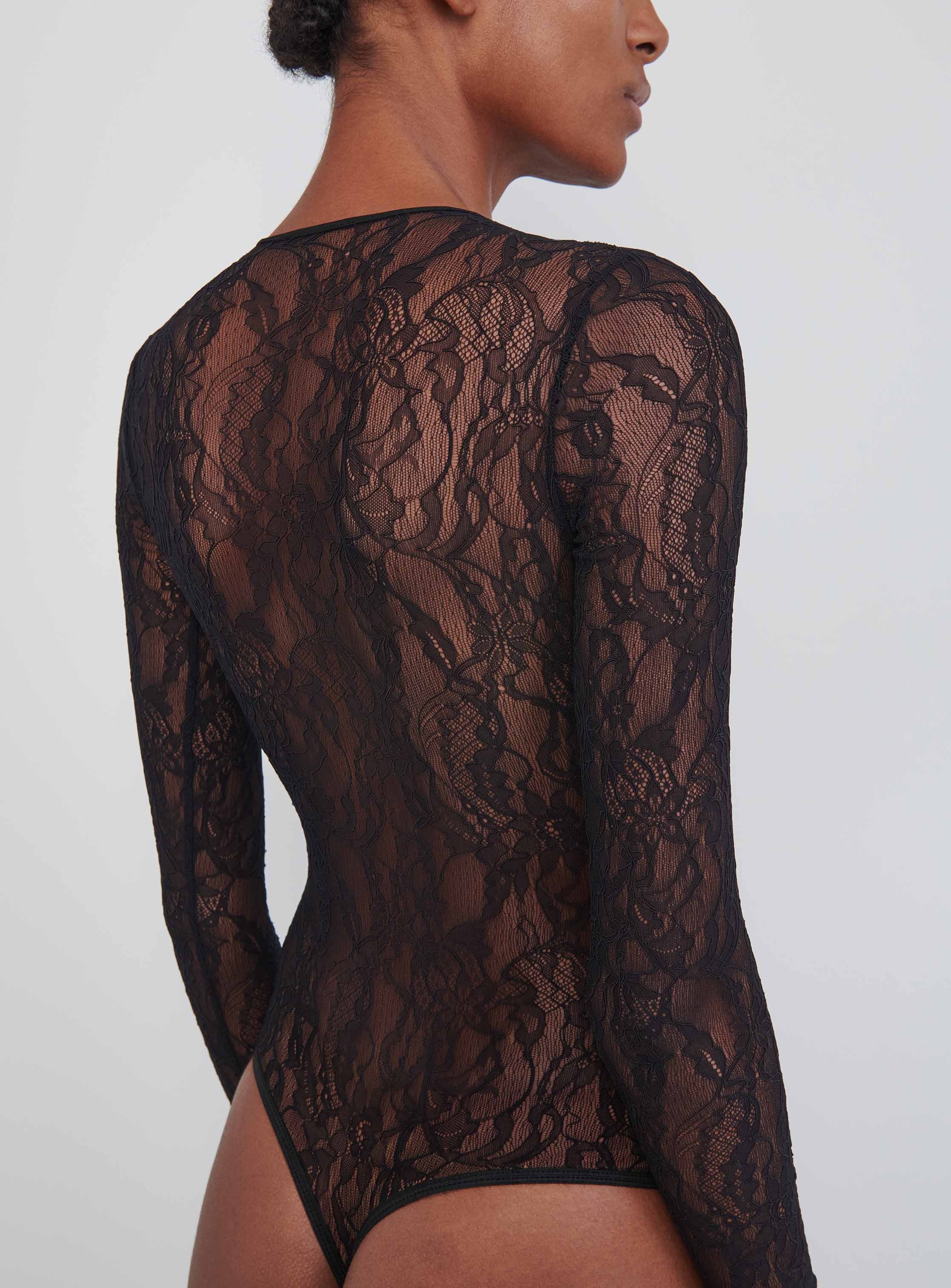 Lace Bodysuit Black - 8
