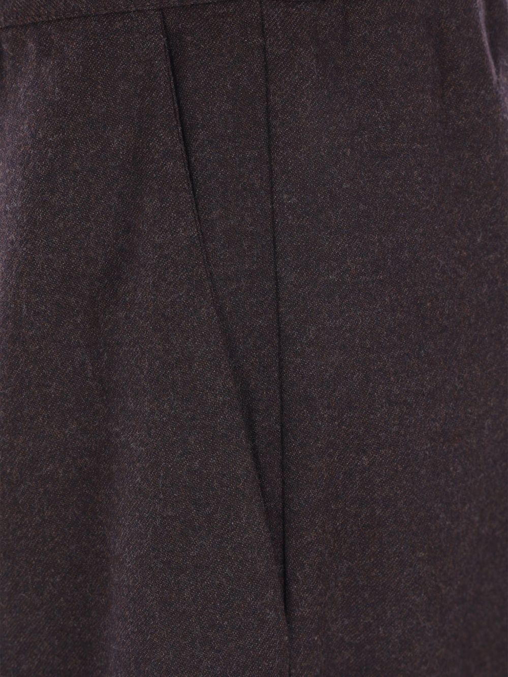 pleated elasticated-waist straight trousers - 3