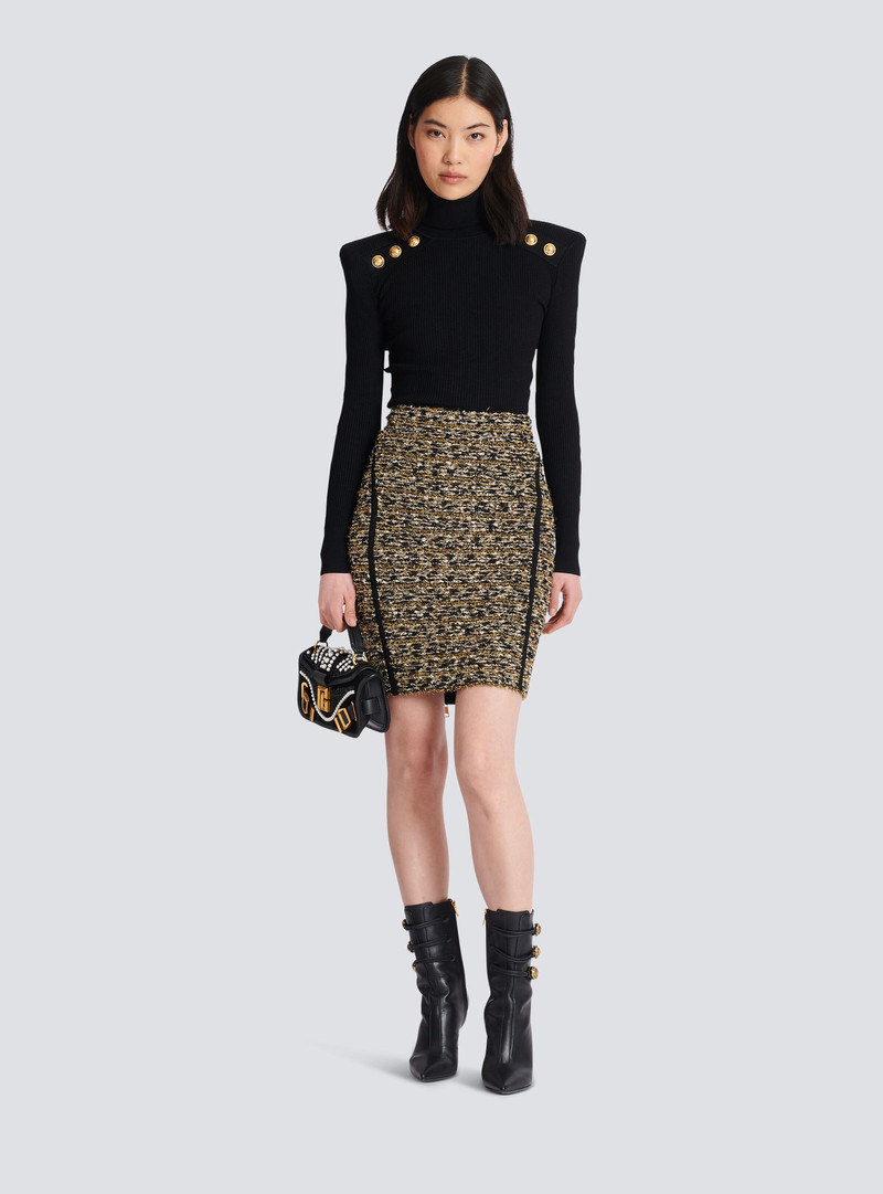 Balmain Lurex tweed skirt outlook