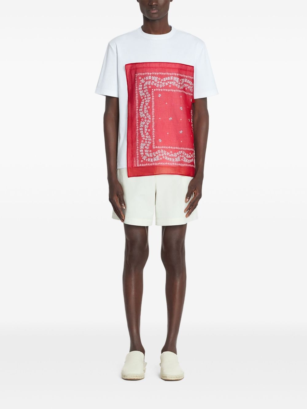 bandana-panel T-shirt - 2