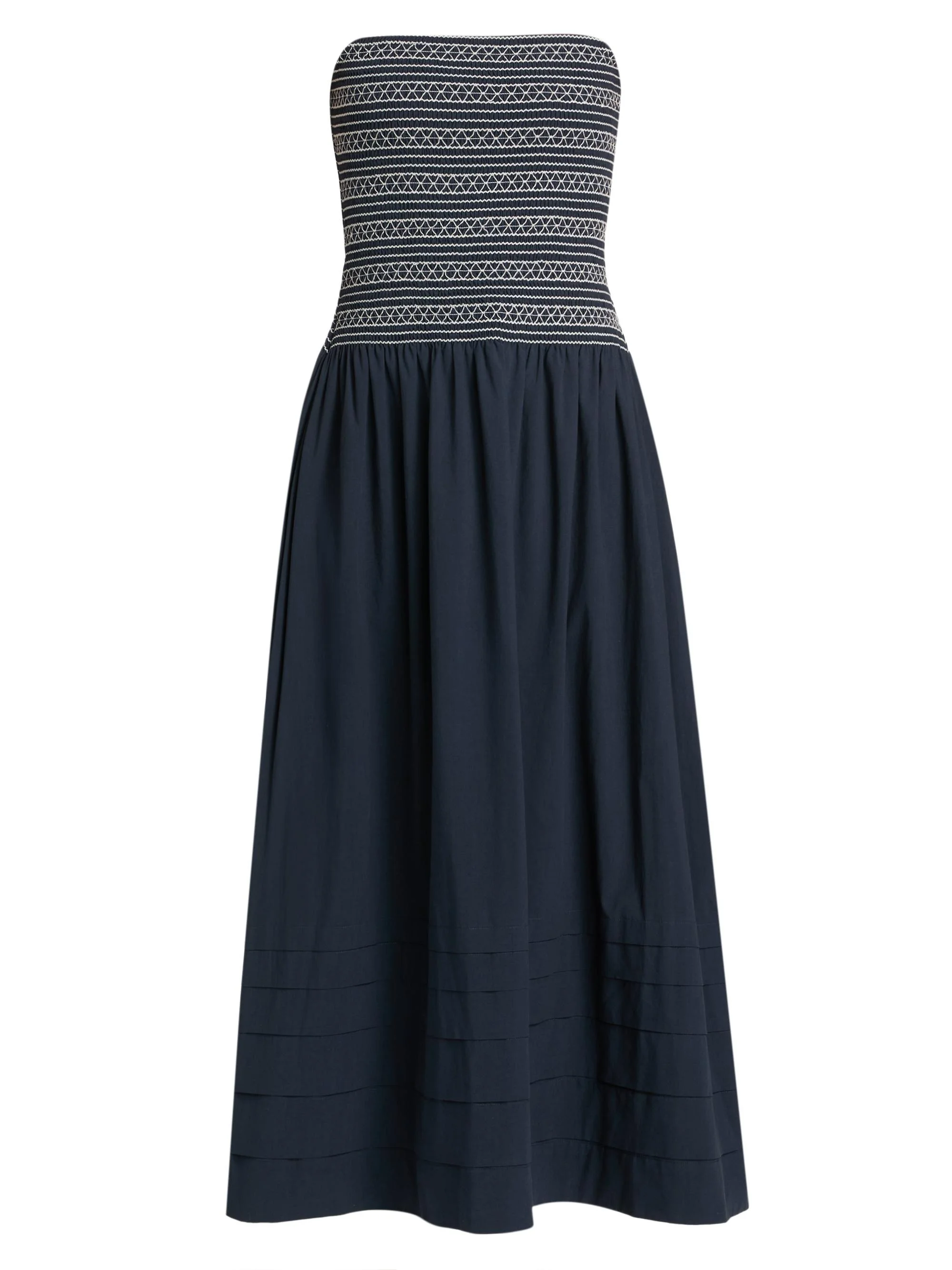Women's Jace Stitch Strapless Maxi Dress - Navy - 1