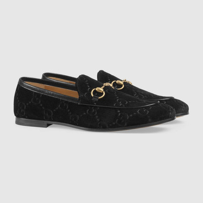 GUCCI Gucci Jordaan GG velvet loafer outlook