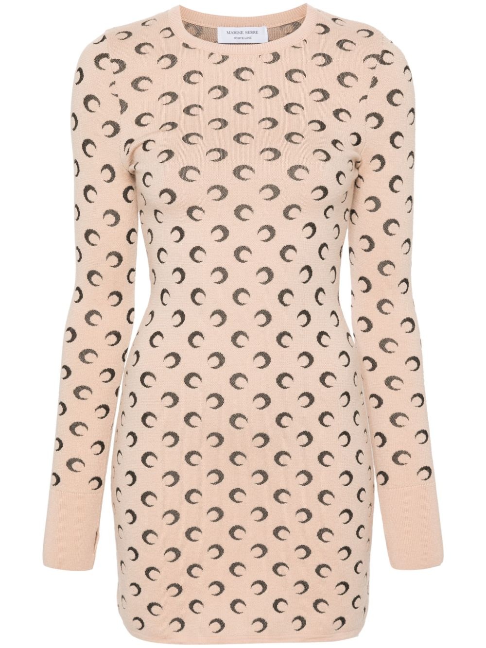 Crescent-Moon-jacquard mini dress - 1