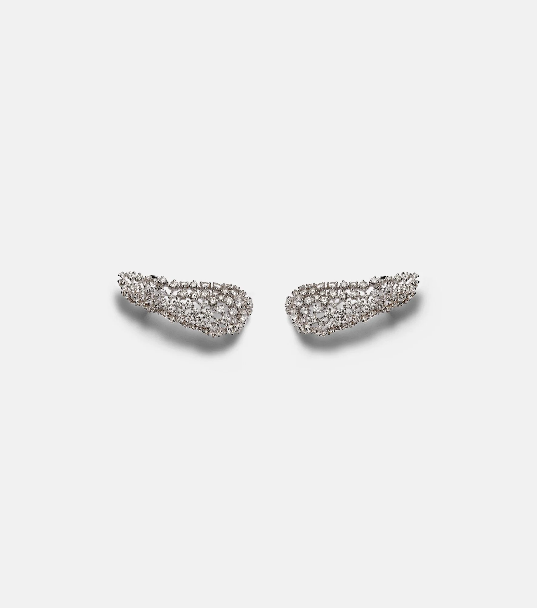 Scatter 18kt white gold earrings with diamonds - 1