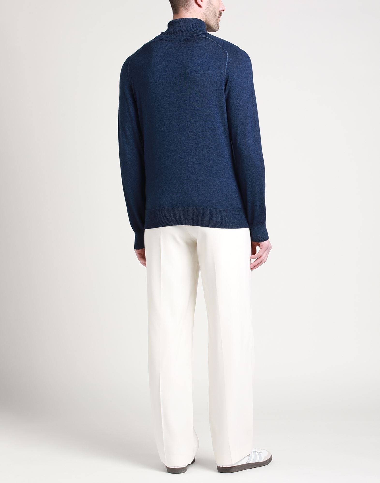Blue Men's Turtleneck - 3