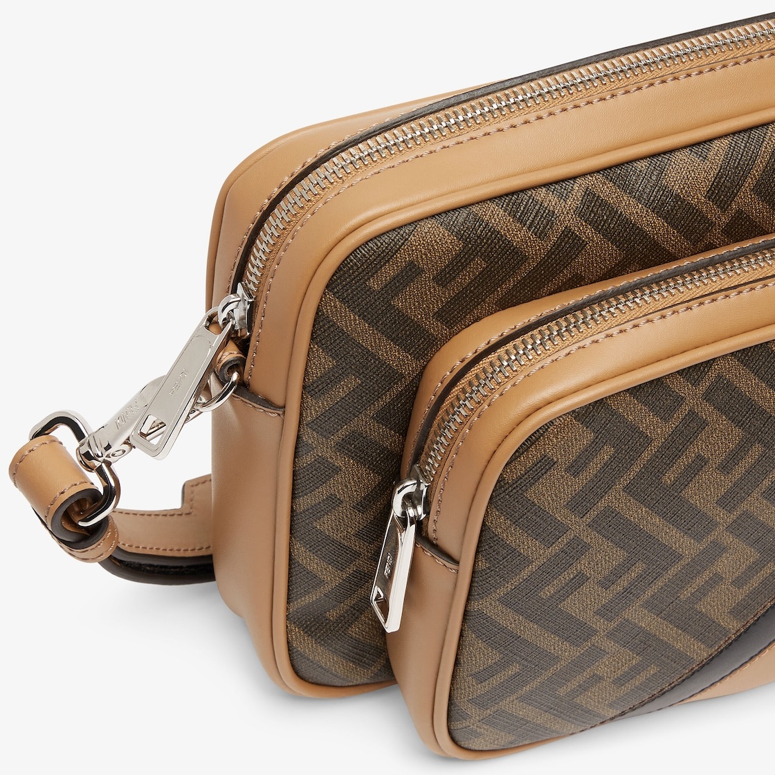 【関税込み】FENDI FENDI SHADOW DIAGONAL CASE DUO ROOM Fendi Diagonal Camera Case Leather Black | Fendi