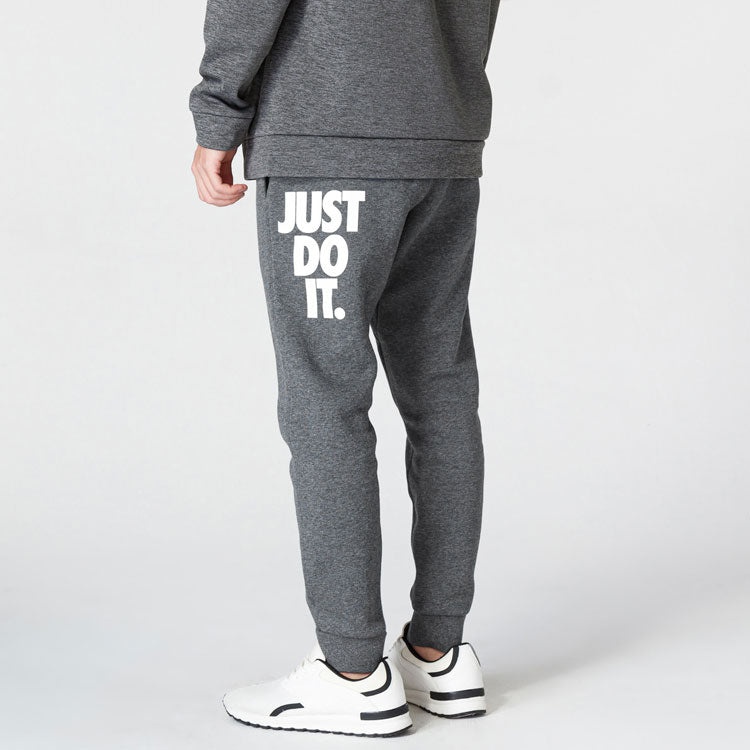 Nike Alphabet Fleece Lined Stay Warm Knit Sports Pants Gray AT5266-071 - 4