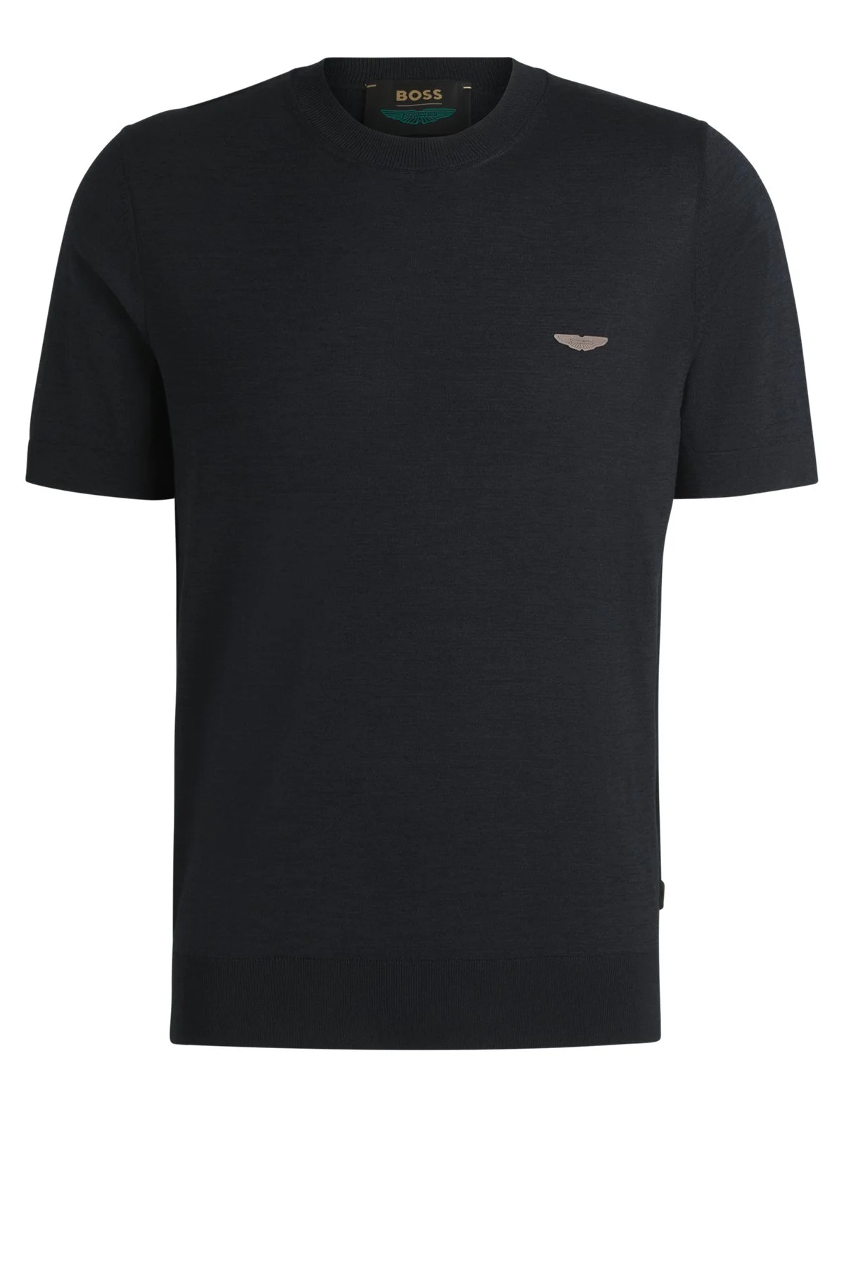 BOSS X ASTON MARTIN KNIT T-SHIRT IN SILK AND COTTON - 1