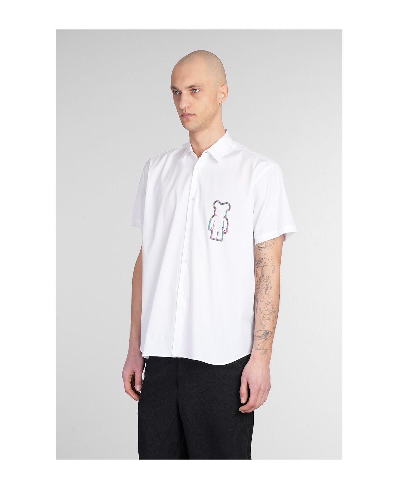 Shirt In White Cotton - 4
