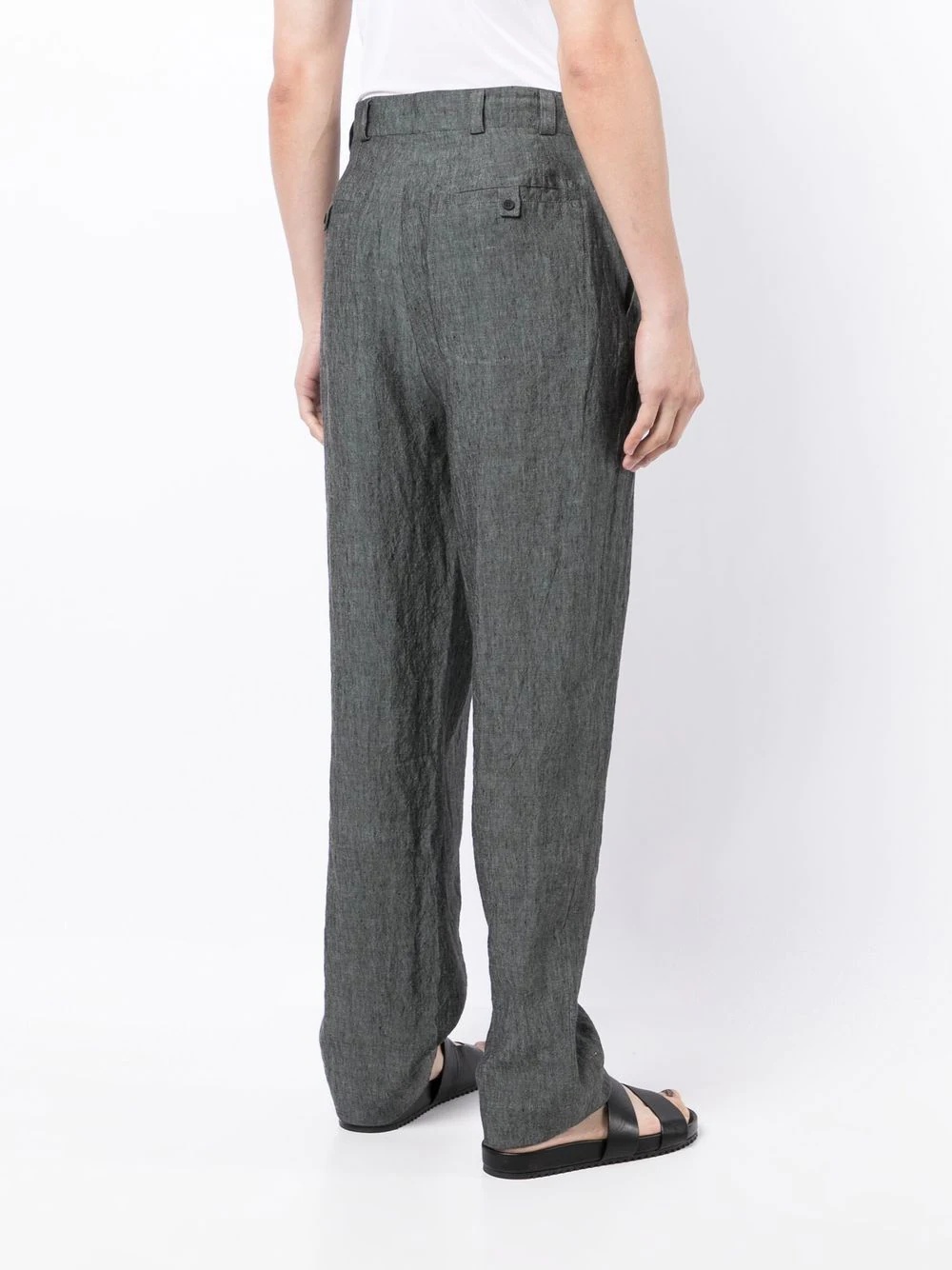 Botanist tailored linen trousers - 4