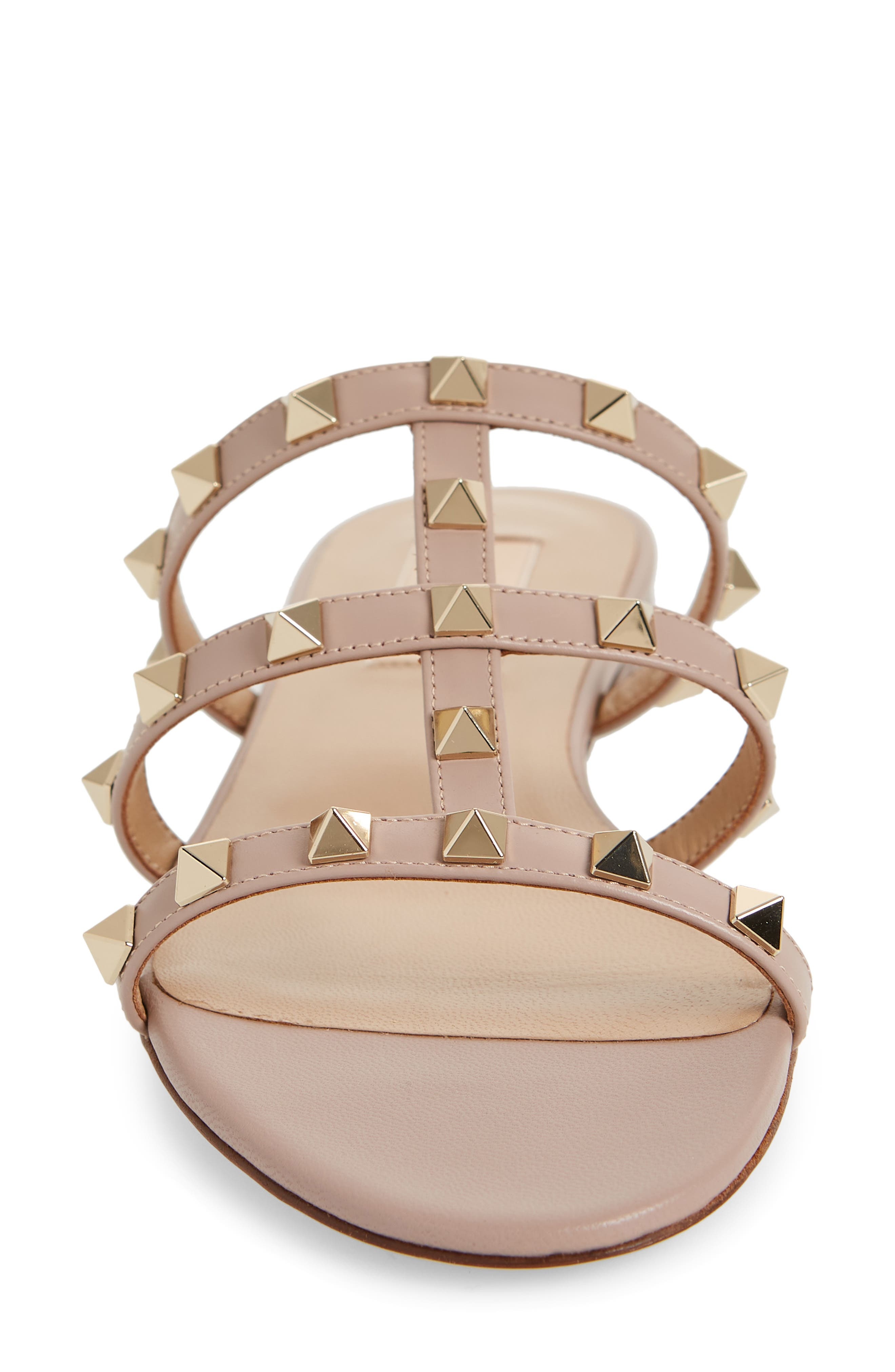 Valentino Garavani Rockstud Slide Sandal in P45 Poudre at Nordstrom - 4