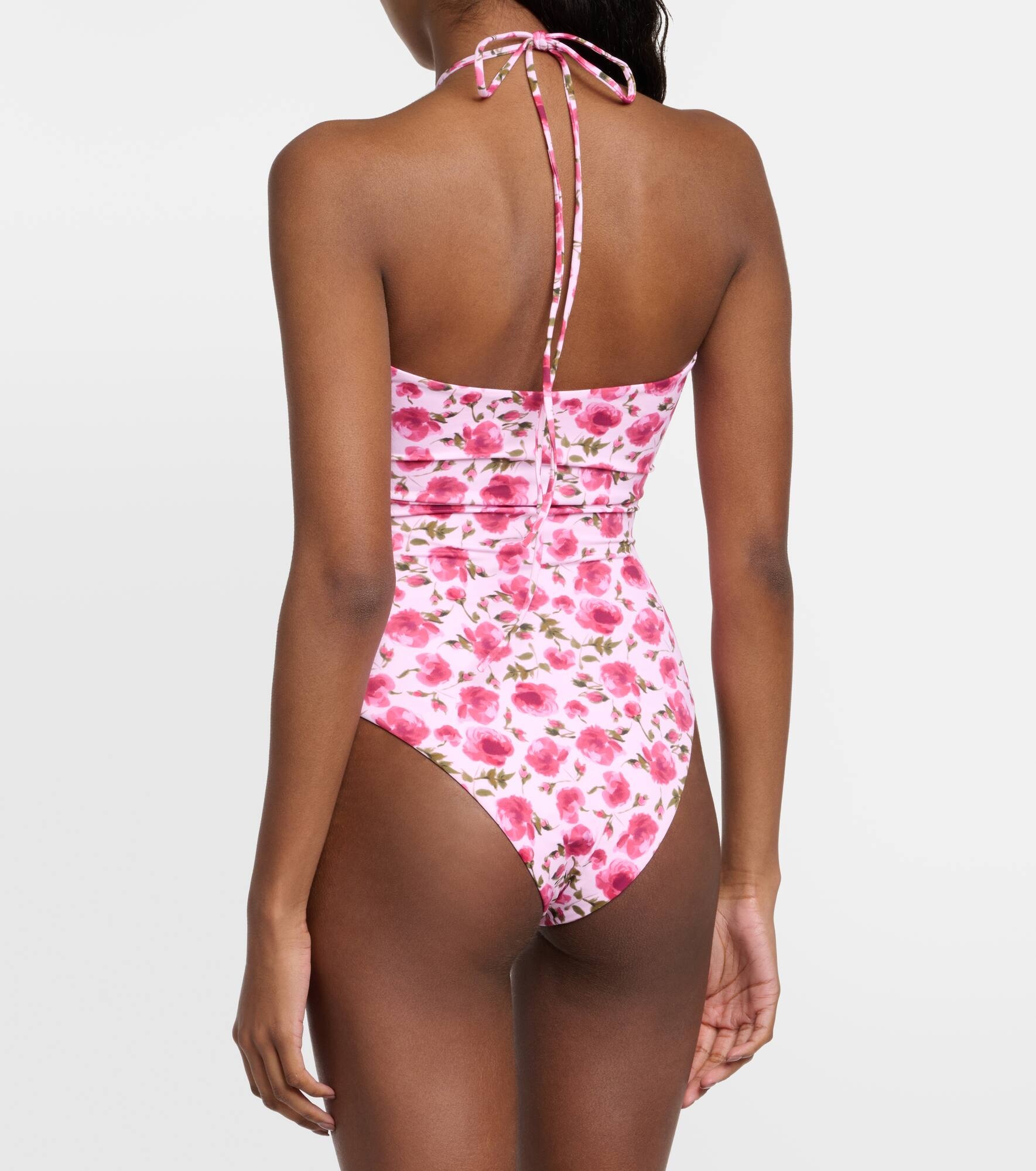 【MAGDA BUTRYM】floral-print ホールターネック swimsuit MAGDA BUTRYM Floral halterneck swimsuit | mytheresa | REVERSIBLE