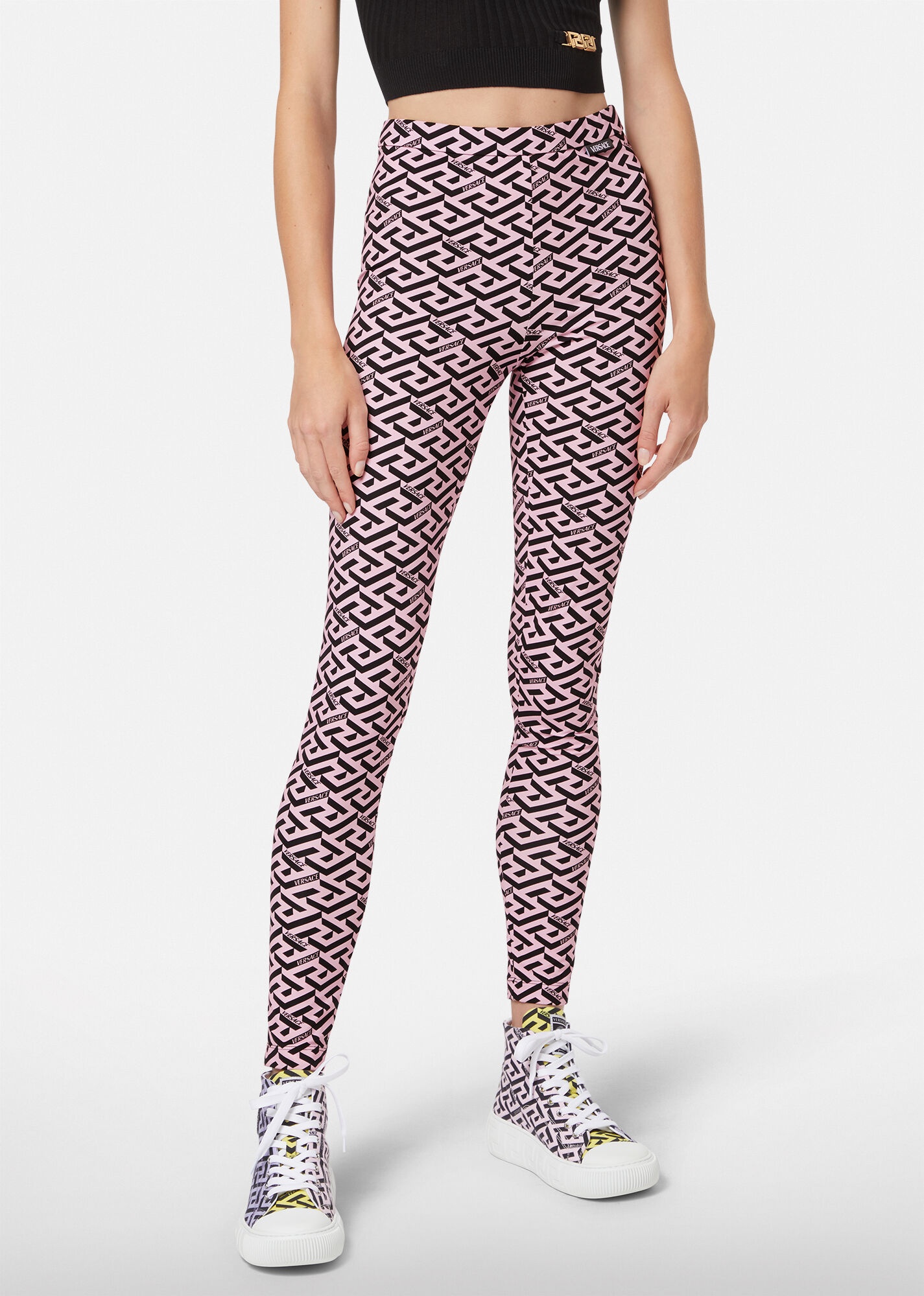 La Greca Print Leggings - 2