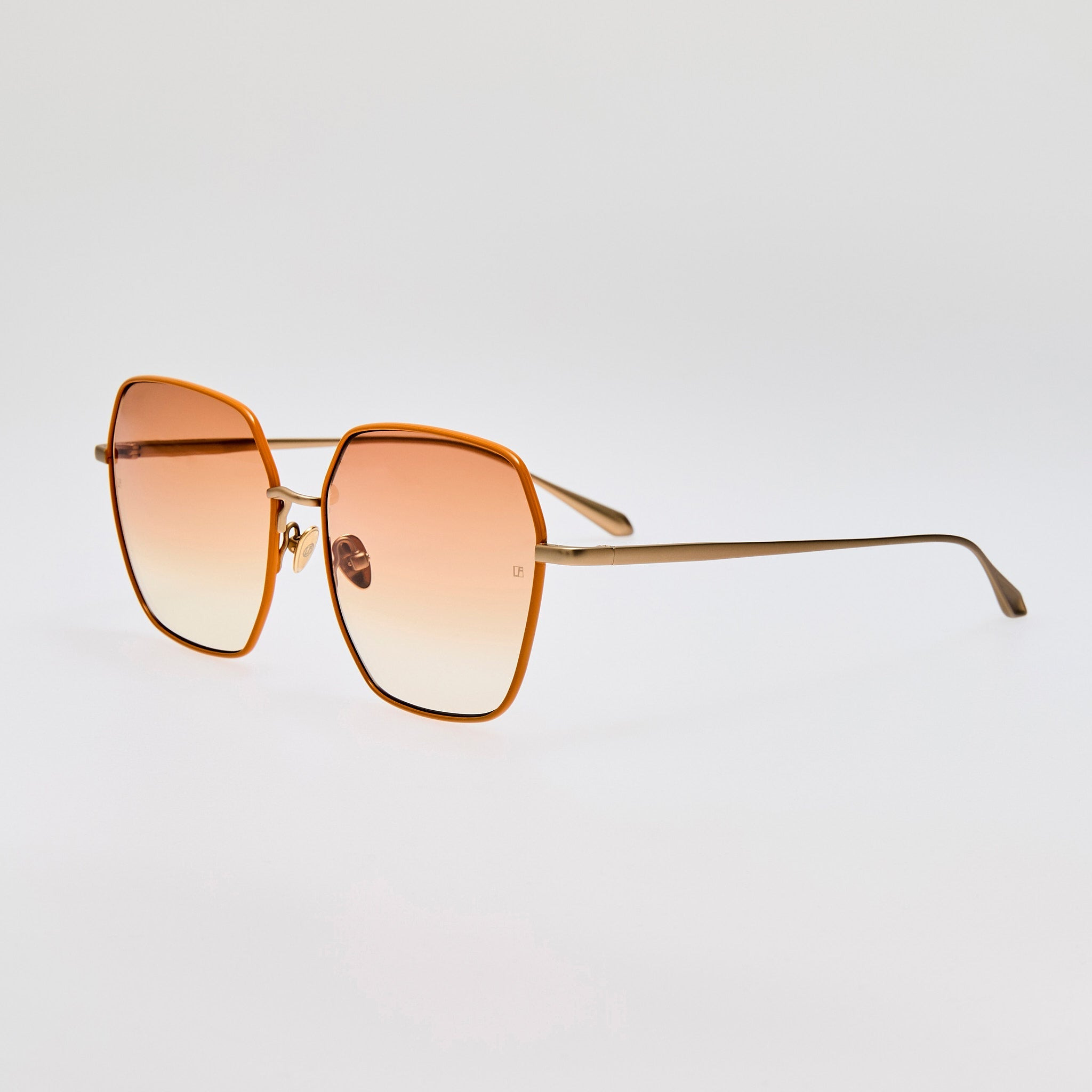 Darcie Sunglasses in Camel and Gold - 3
