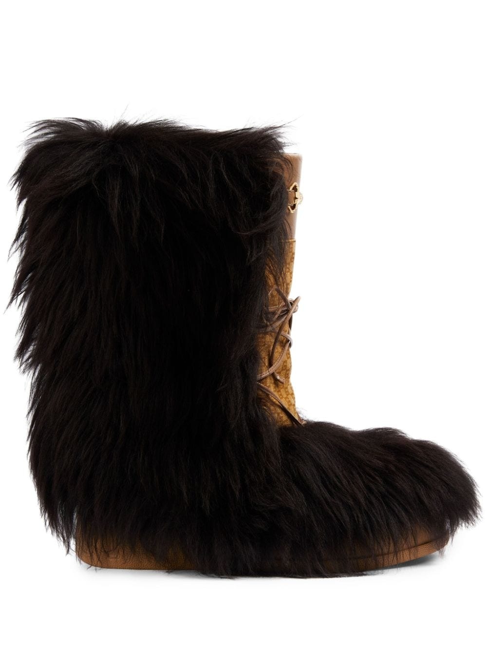 Square G-print shearling snow boots - 1