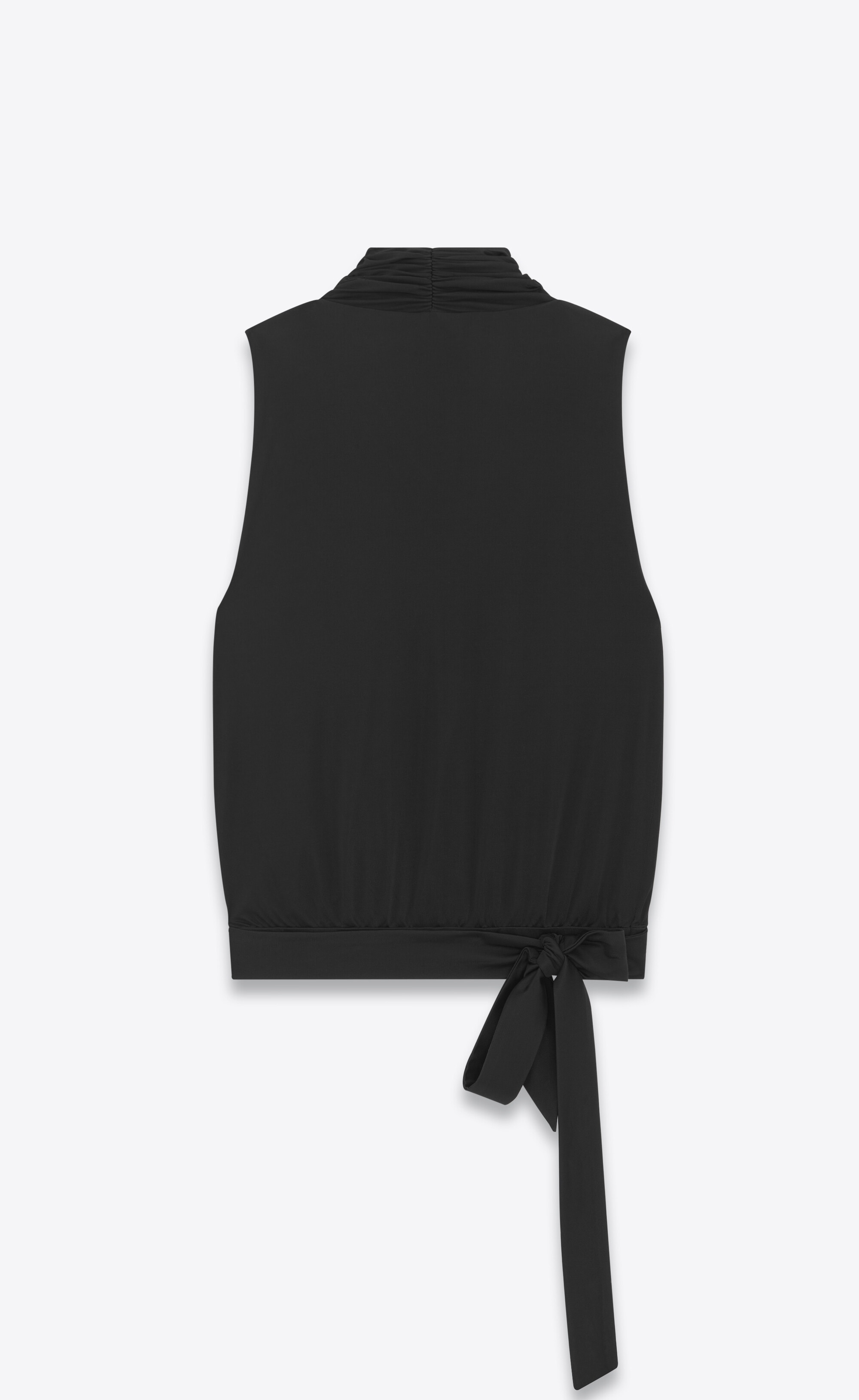 wrap top in shiny jersey - 3