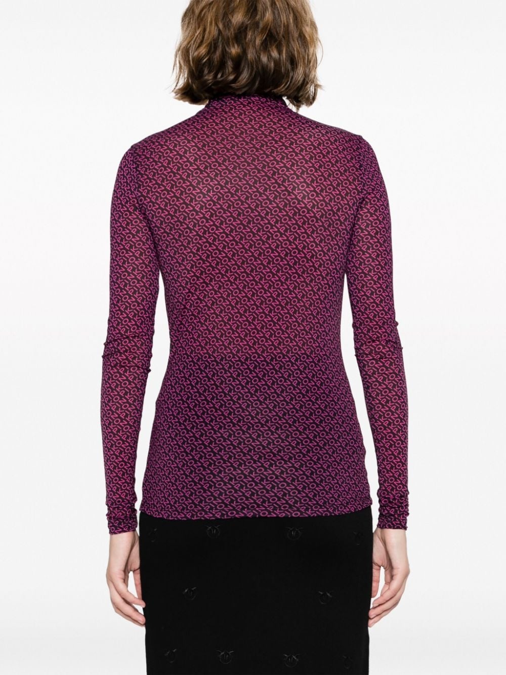 Lamu semi-sheer logo-print top - 4