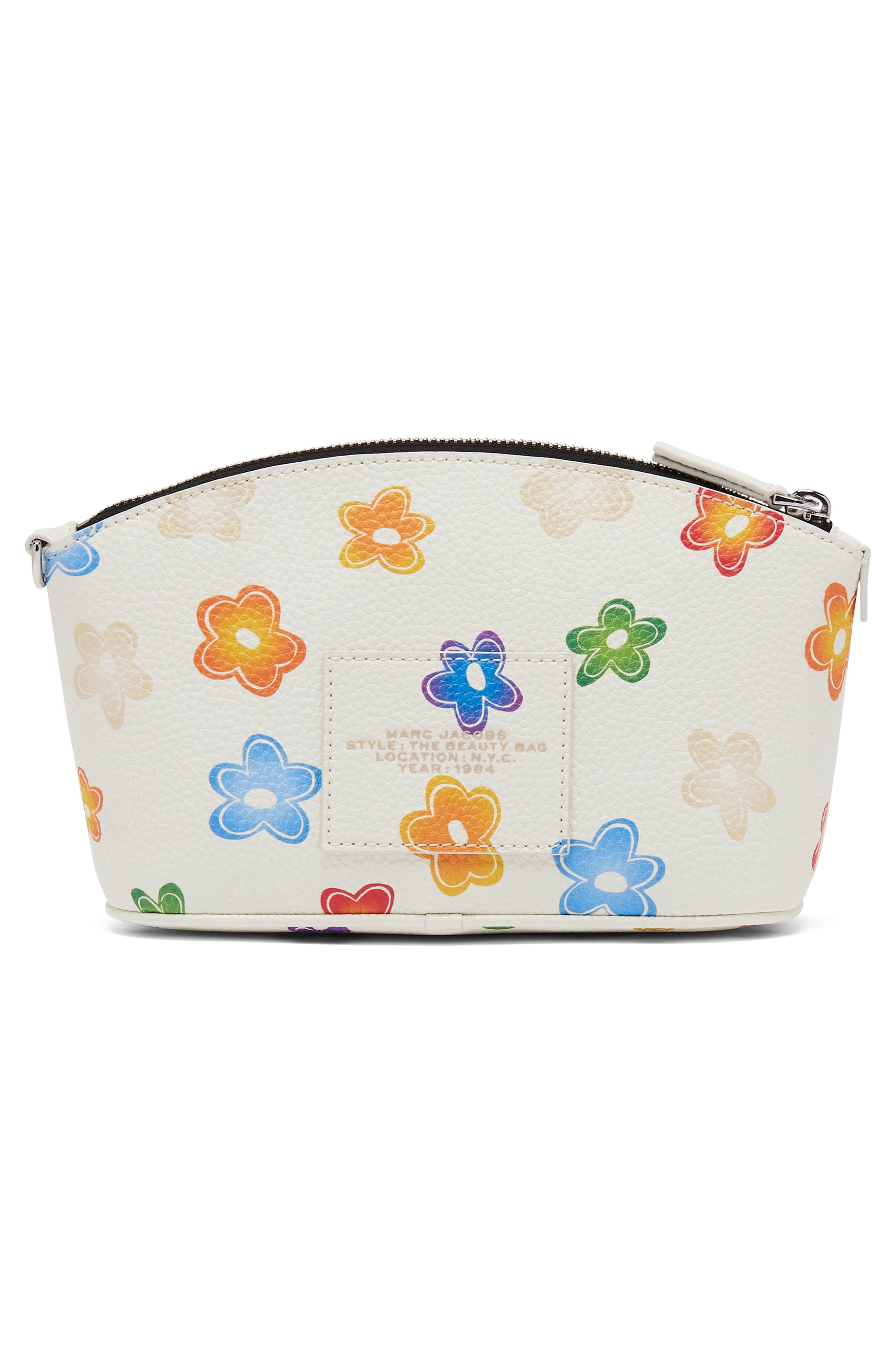 Marc Jacobs The Beauty Bag Pebble Leather Cosmetics Case in White Multi at Nordstrom - 2