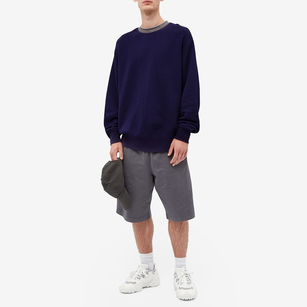 Acne Studios Fulton Reverse Logo Rib Crew Sweat - 6