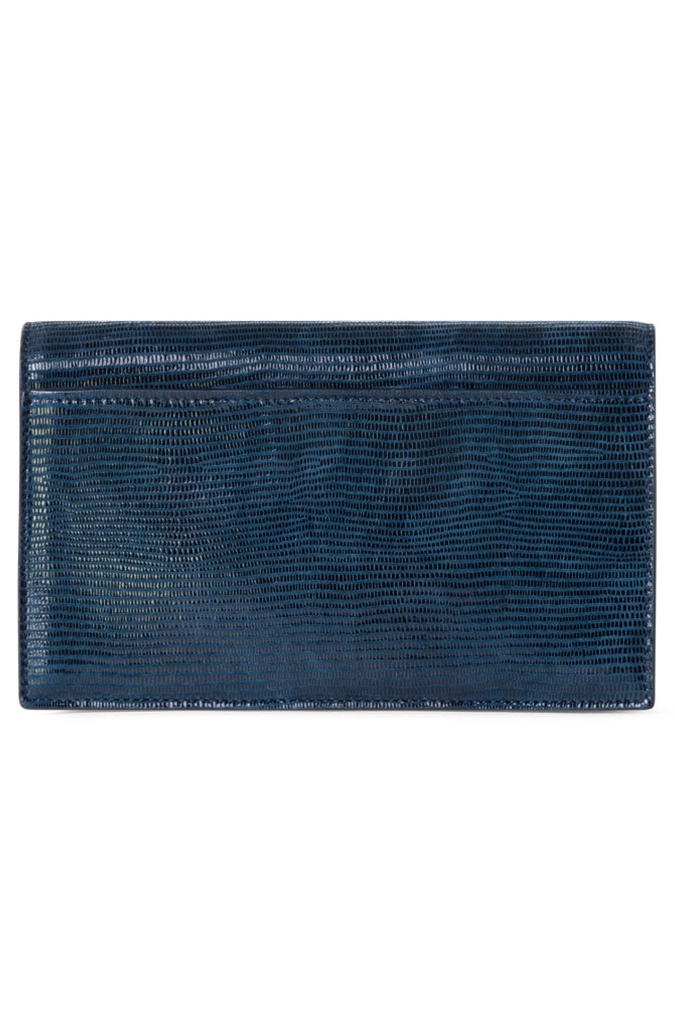 Akris Anouk Lizard Embossed Suede Crossbody Bag in 778 Admiral Blue at Nordstrom - 2