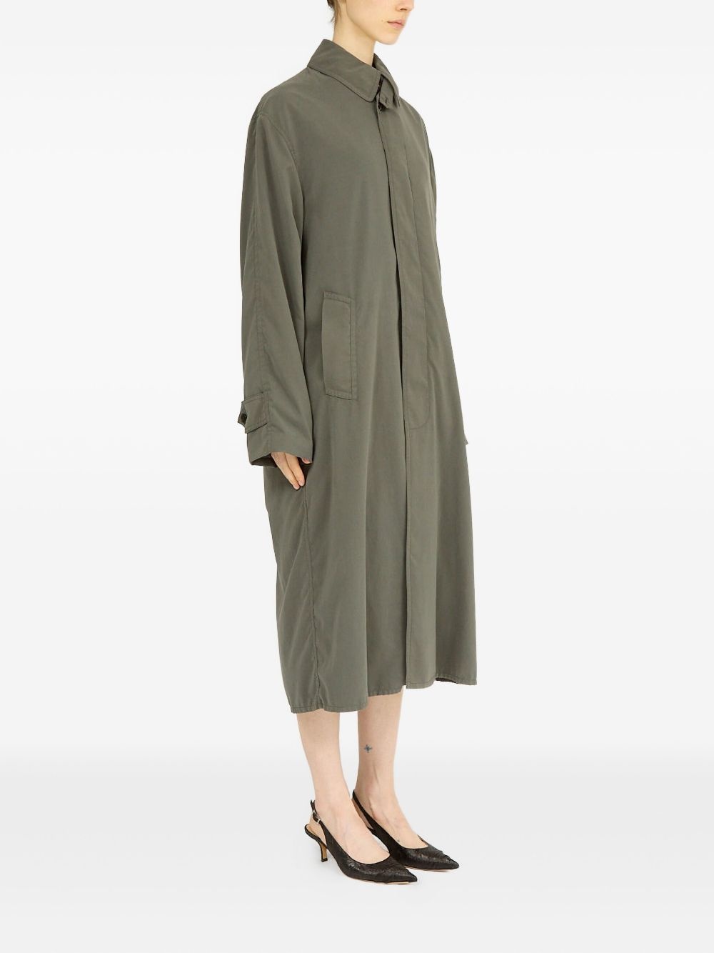 peached trench coat - 3