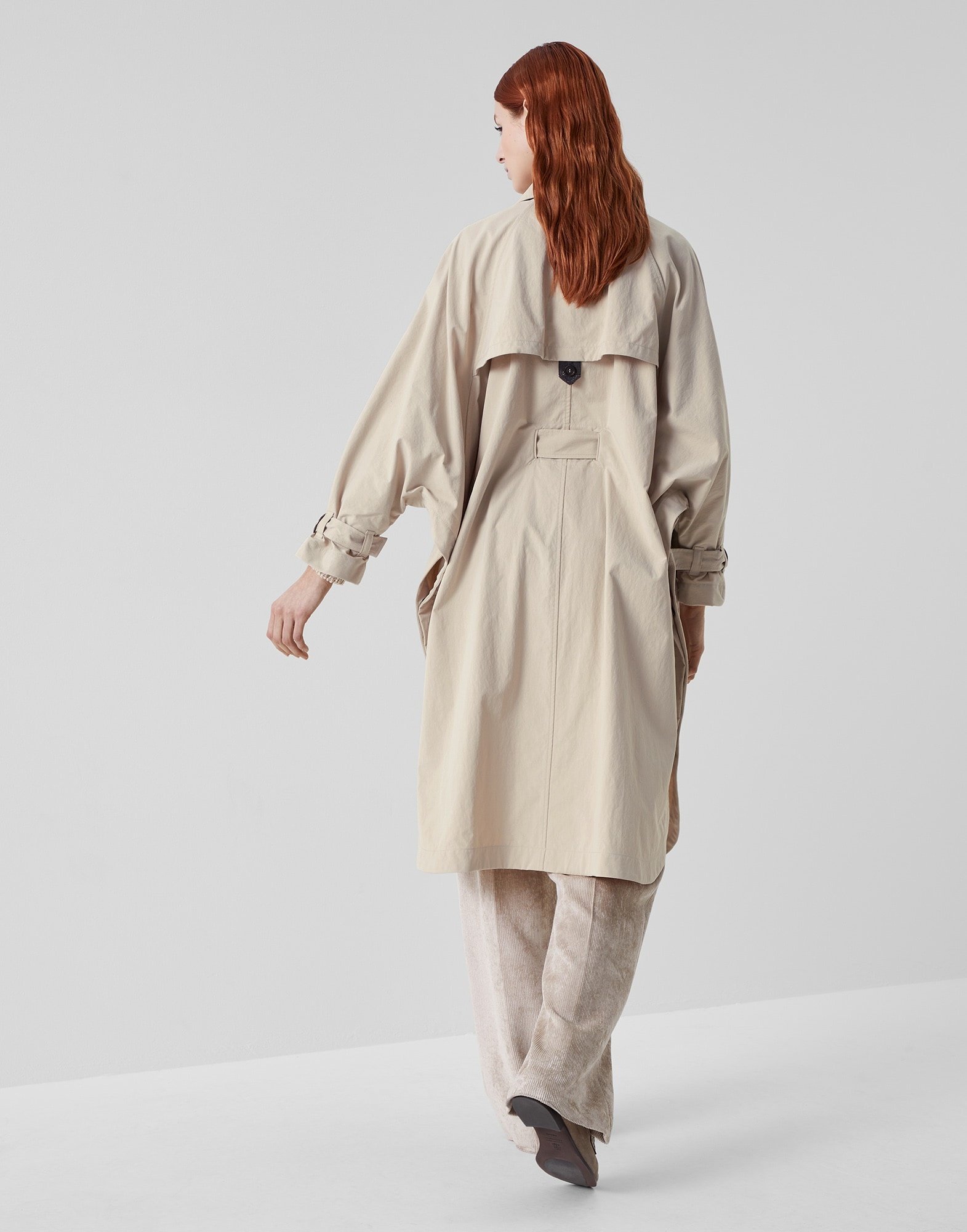 Techno canvas trench with precious button tab - 2