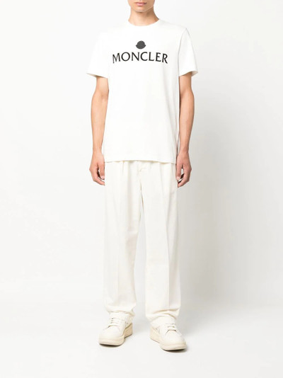 Moncler logo print cotton T-shirt outlook