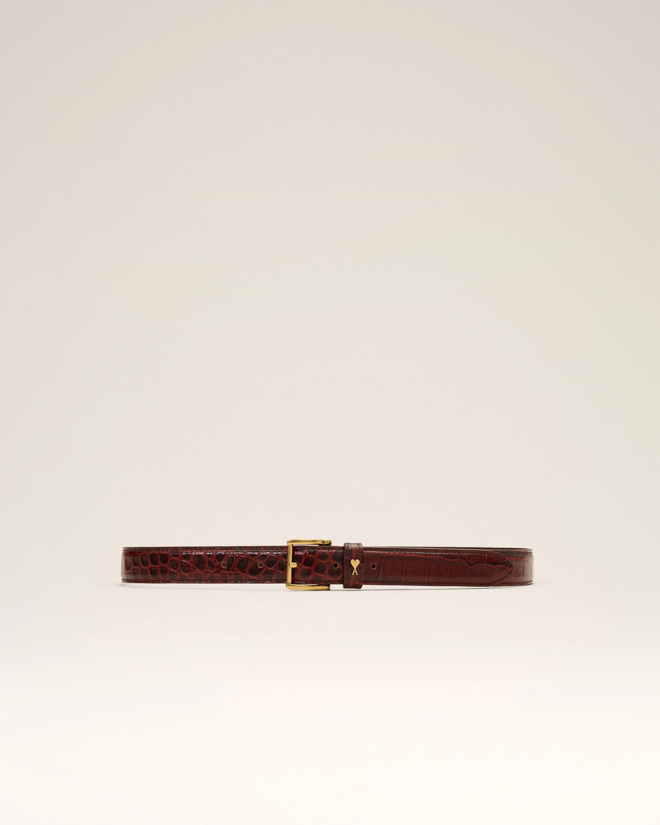 BROWN CROCODILE COW LEATHER PARIS PARIS BELT 25 MM - 1