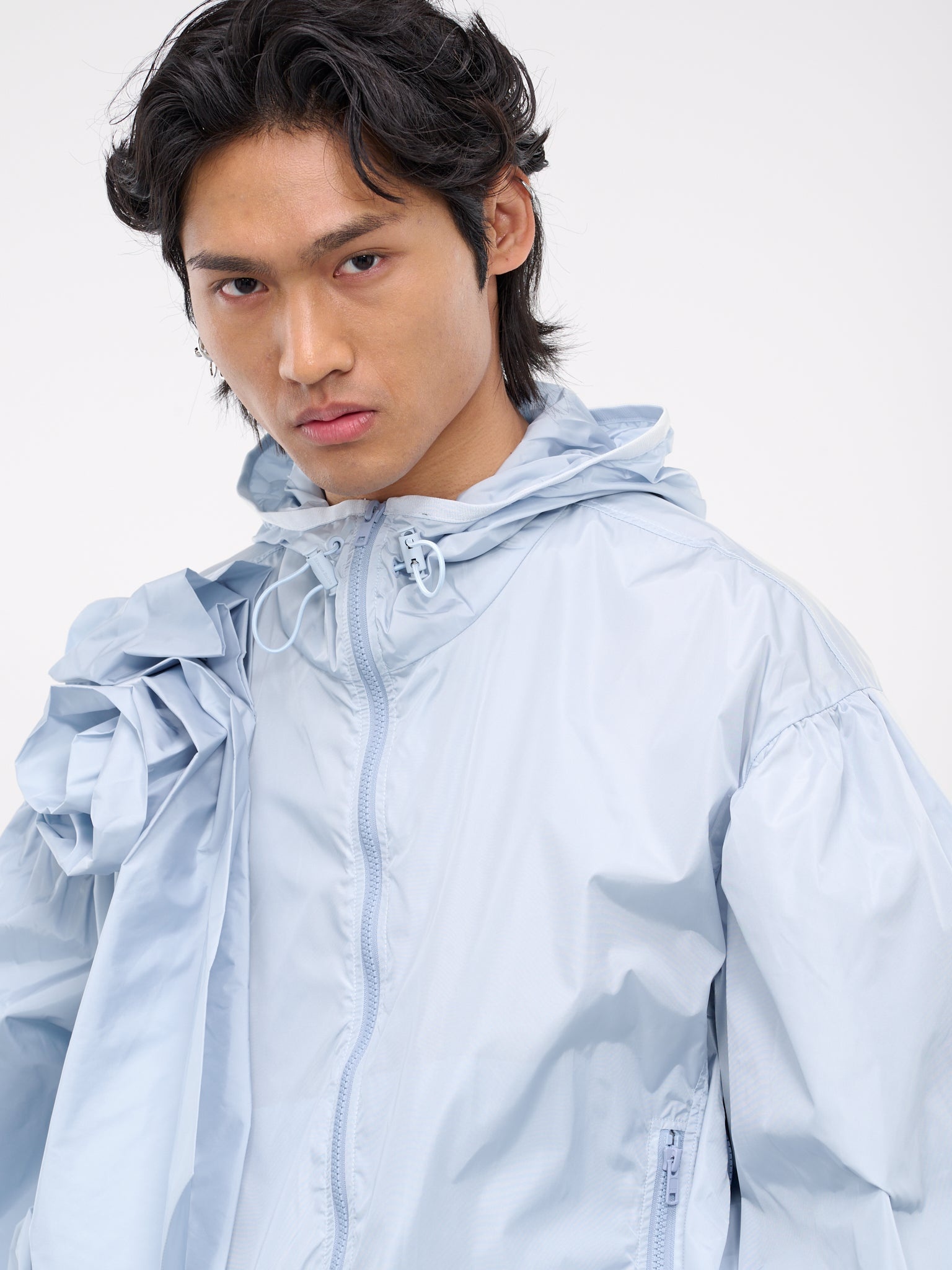 Pressed Rose Puff Sleeve Jacket - 4