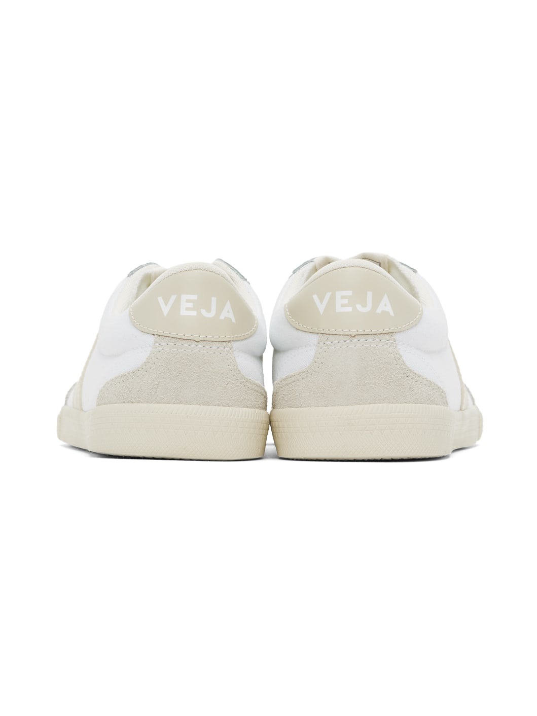 White & Gray Volley Canvas Sneakers - 2