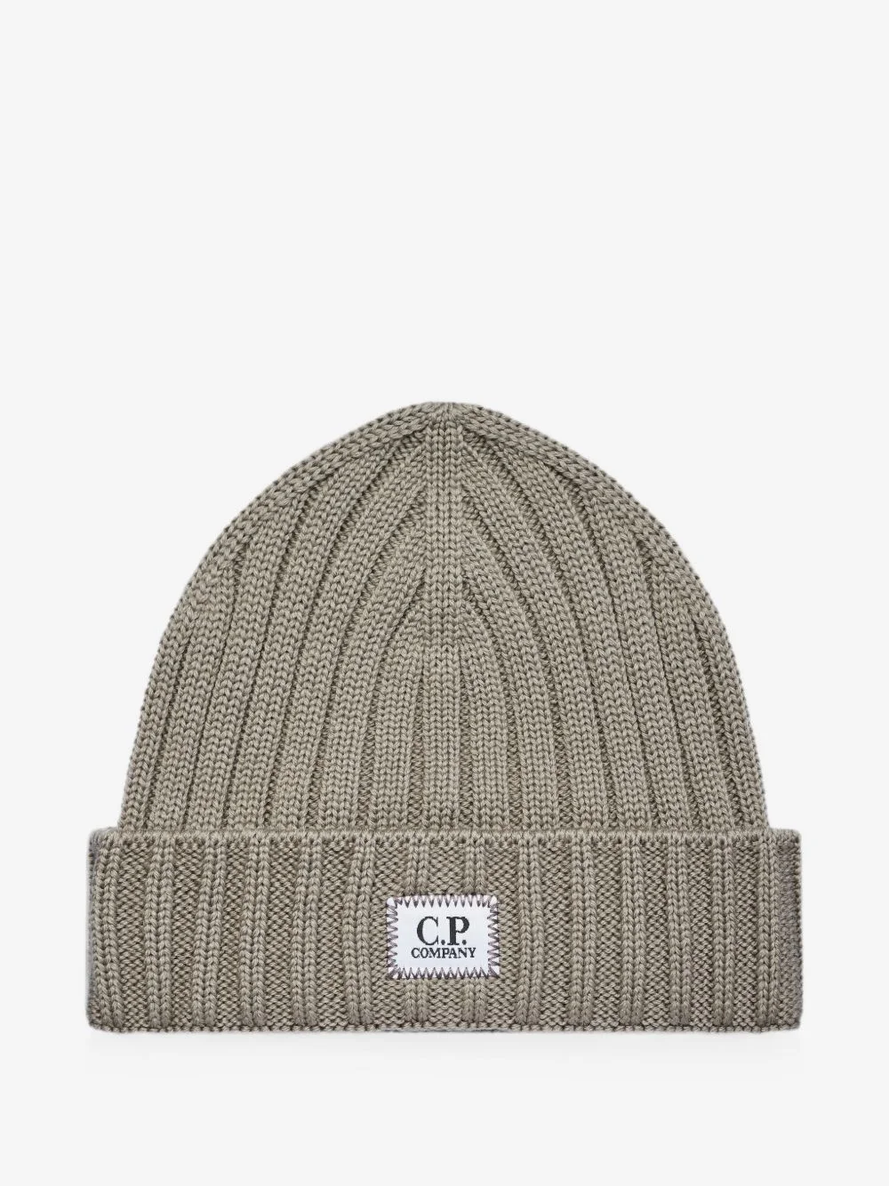 logo-patch ribbed-knit beanie hat - 1