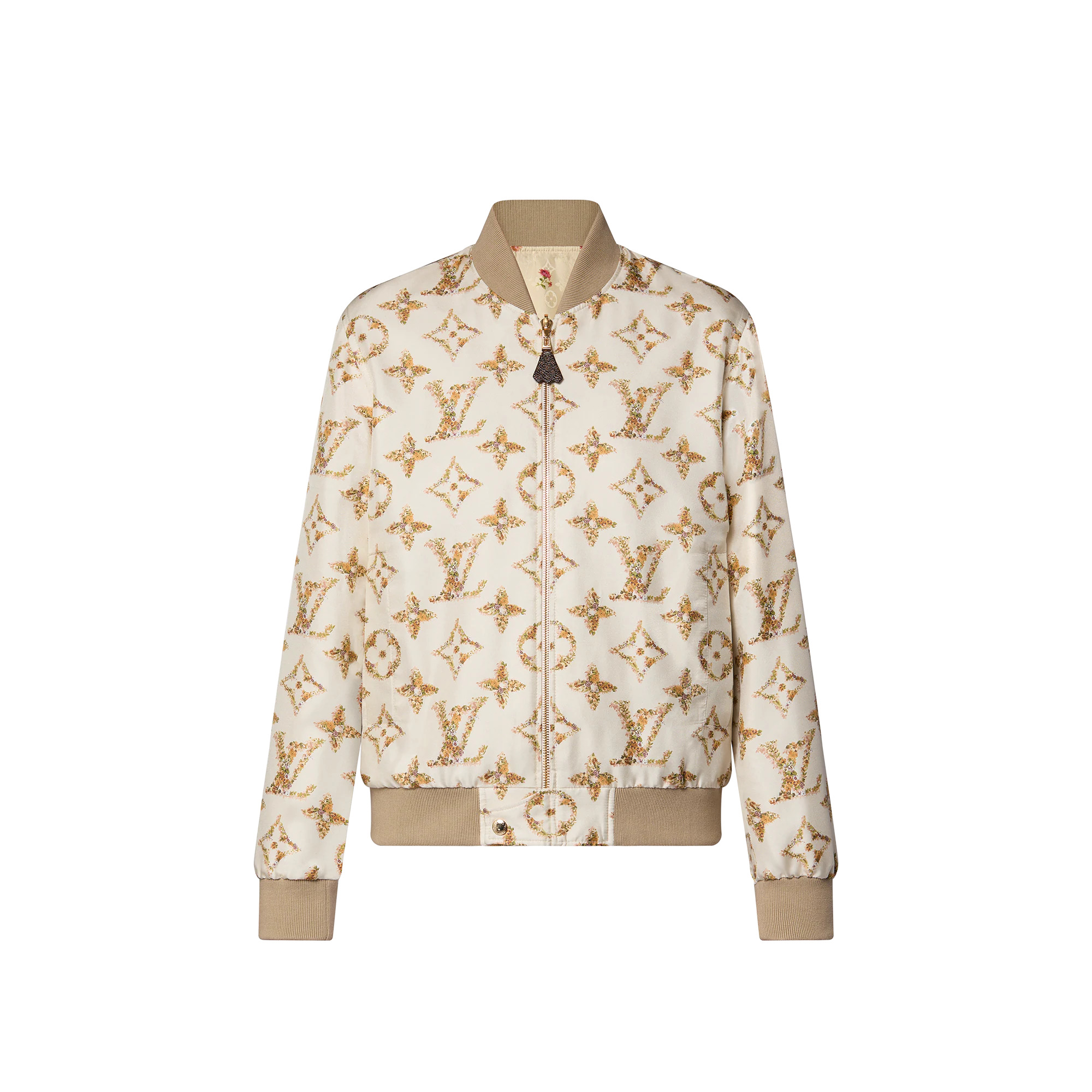 Reversible Floral Monogram Bomber Jacket - 1