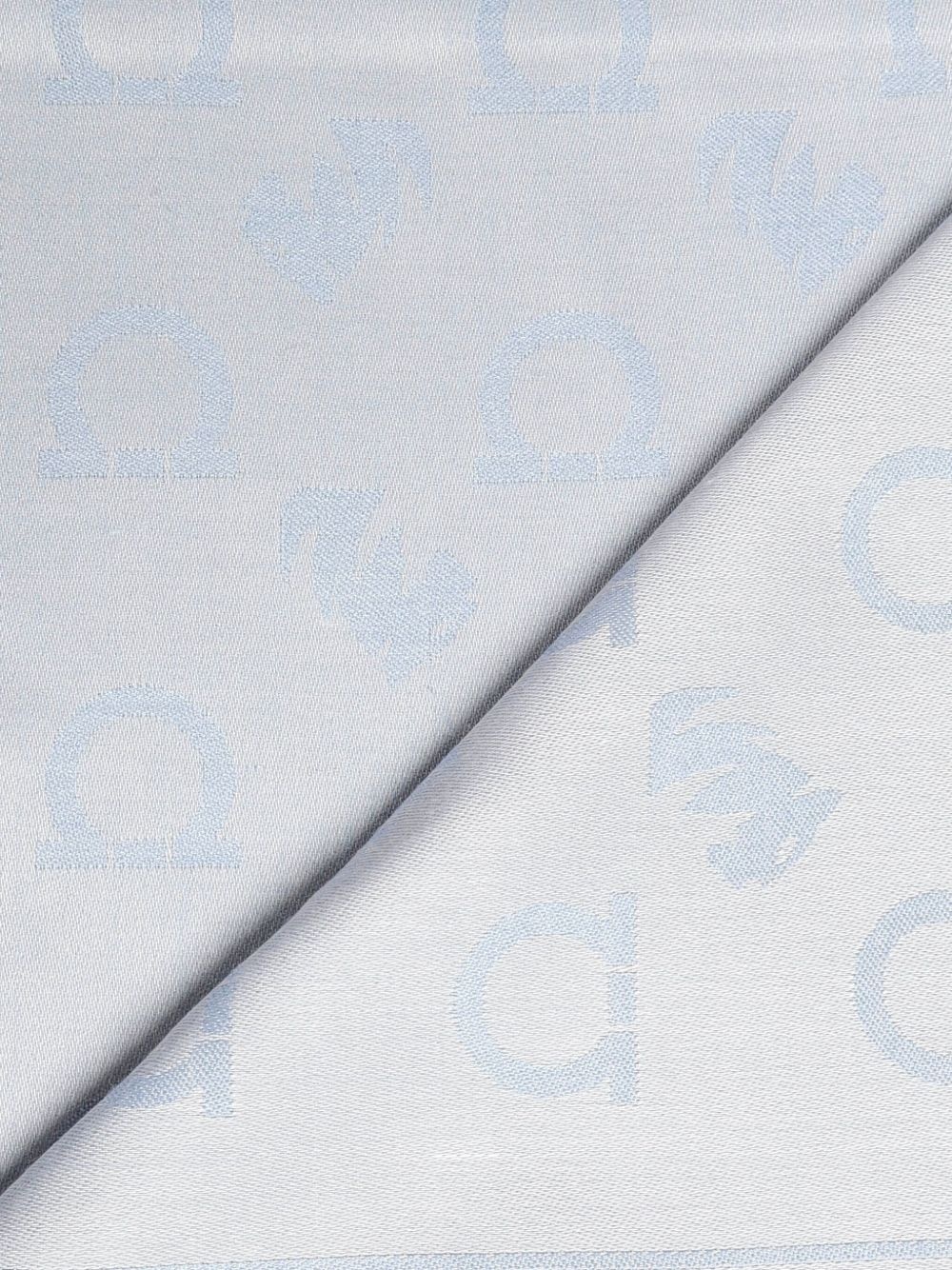 logo-pattern fringed scarf - 3