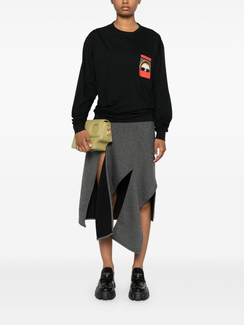 Plan C scuba-jersey midi skirt outlook