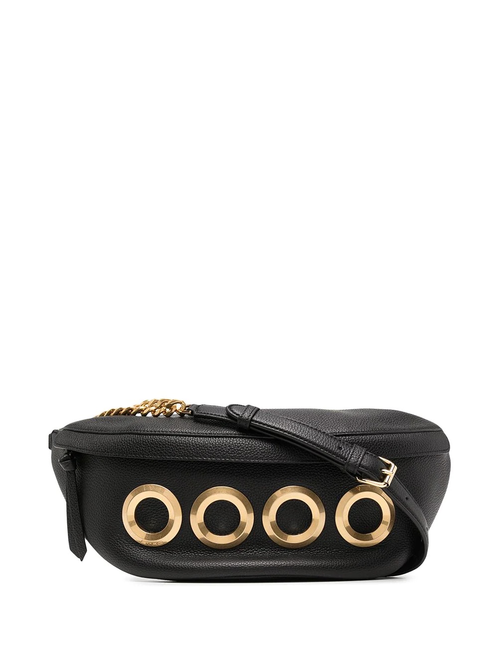 ring-detail leather belt bag - 1