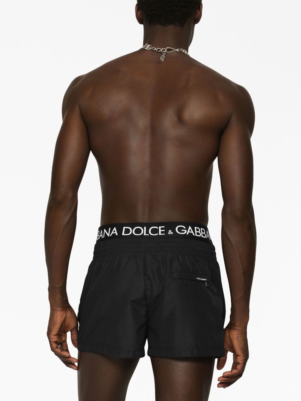 logo-band swim shorts - 5