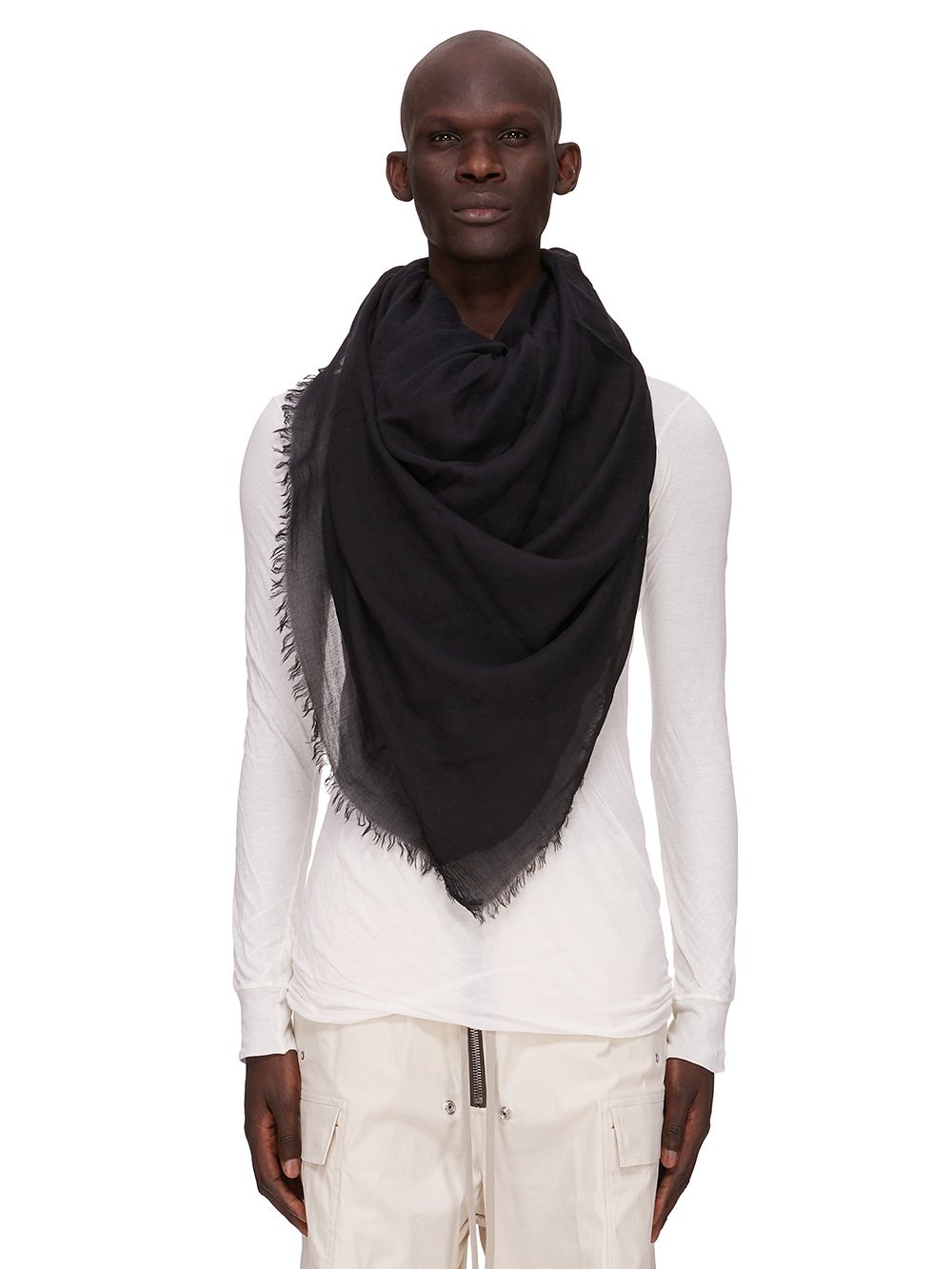 マフラー・ストール Rick Owens Sciarpa In Maglia RICK OWENS WOMEN FOLLO SCARF DUST SS24 | DOSHABURI Online Shop